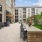 courtyard with barstools and lounge space